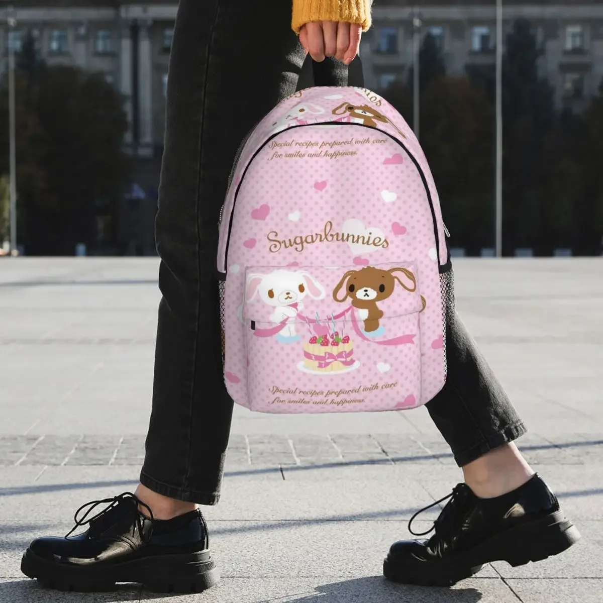 Sugarbunnies ransel anak laki-laki perempuan tas buku modis anak-anak tas sekolah Laptop ransel tas bahu kapasitas besar