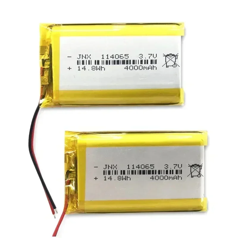 New 114065 Polymer Lithium Battery 3.7V 4000mAh Large Capacity Bluetooth Speaker Shaver Beauty Instrument Mobile Power Battery