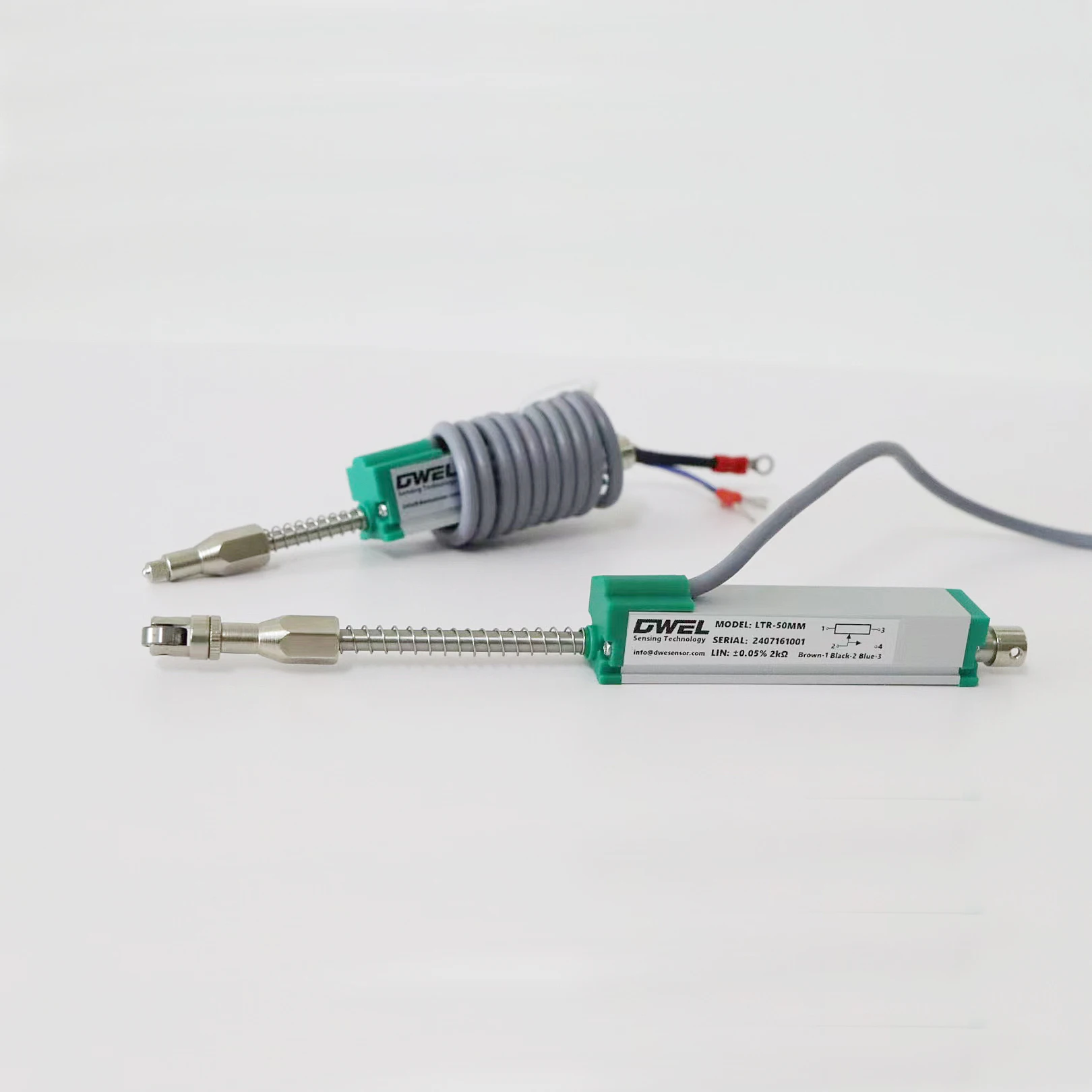 External and internal return spring Linear displacement sensor Position sensor 10mm 100mm 4~ 20mA output