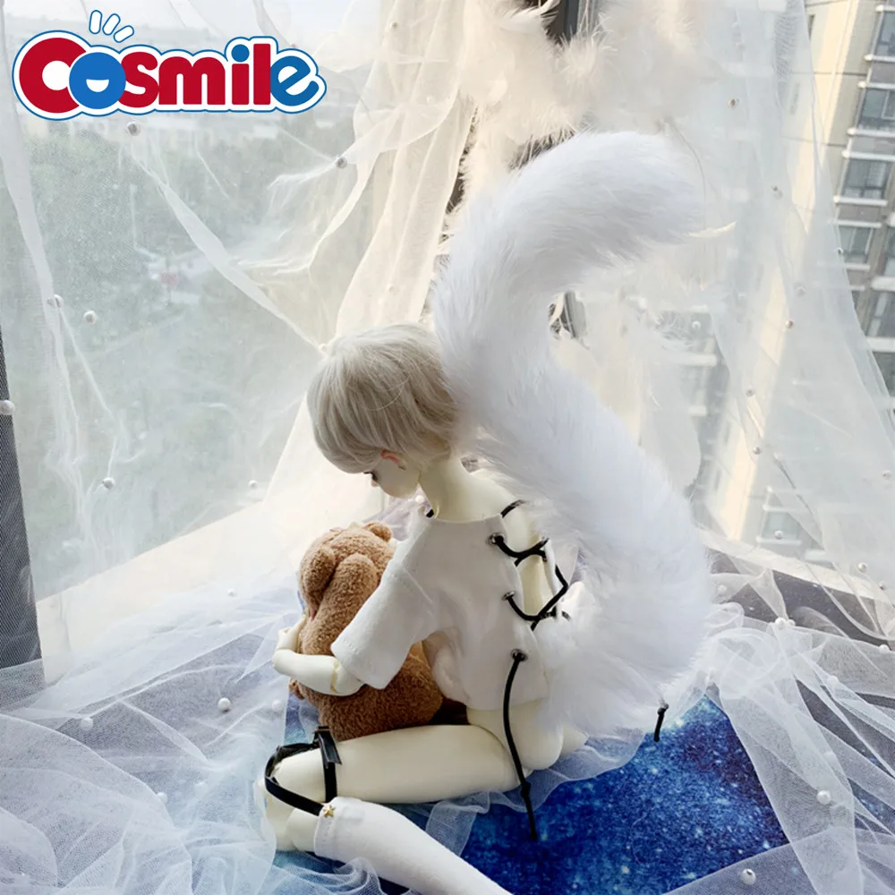 

Cosmile BJD Doll Use Rabbit Hair Tail 1/3 1/4 1/6 BJD Aluminum Wire Styling Long Tail Doll Accessories Cosplay Cute Gift C