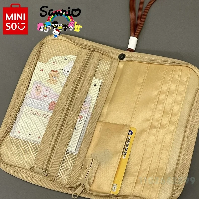 HELLO KITTY-carnet de livres pour femmes, sac de bonne qualité, sac multifonctionnel pour carte d'identité, sac de rangement pour passeport de grande capacité