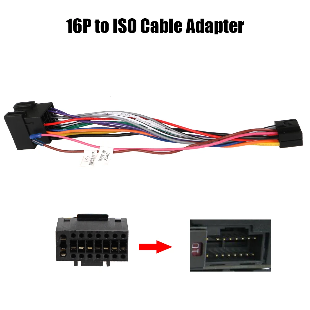 Wire Harness Adaptor Car Wire Cable Adapter 16 Pin Plug Cable Car Stereo Radio ISO Standard Connector Adapter Car Accessories