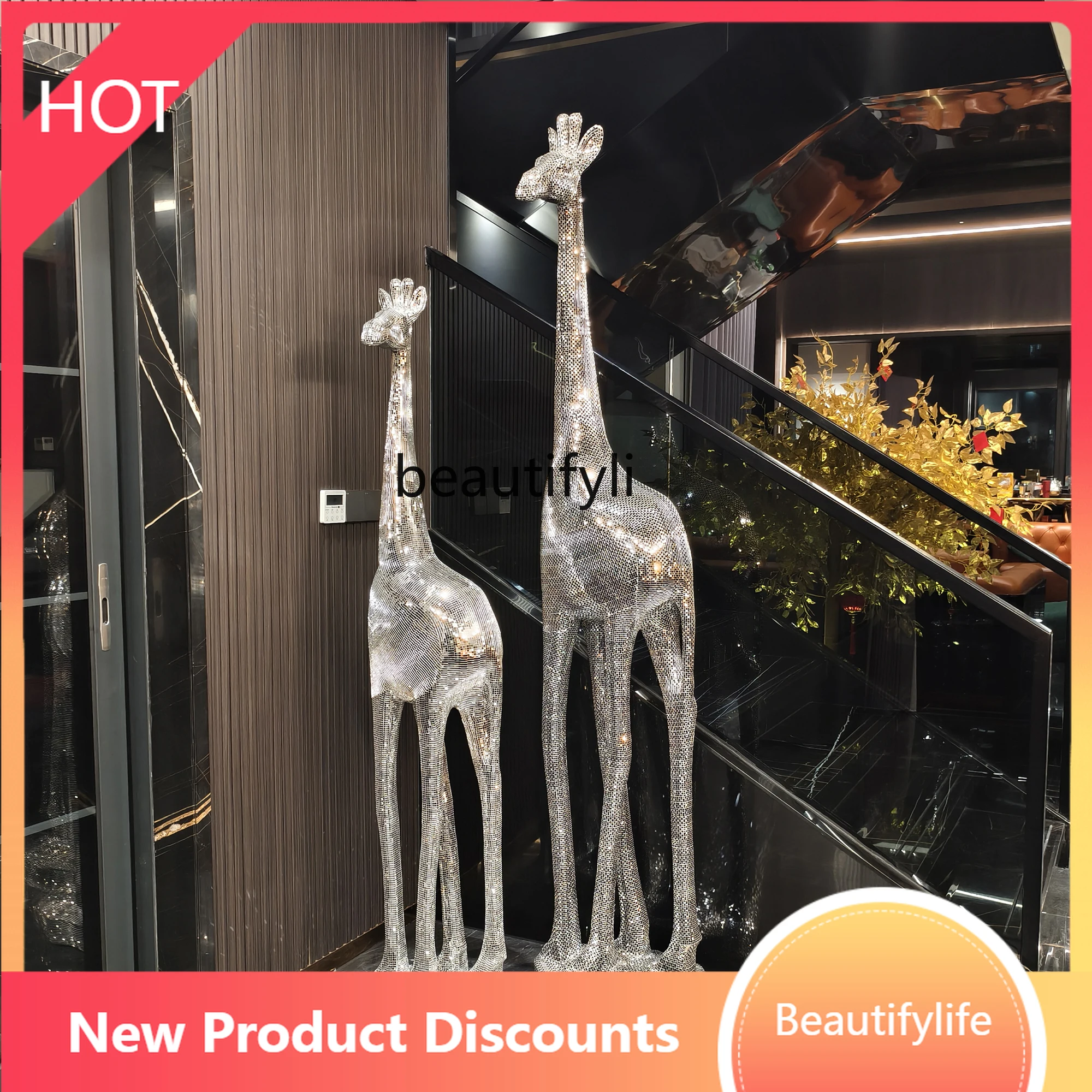 

F4567 Modern Abstract Fiberglass Sculpture Mall Restaurant Display Decoration Large Ornament