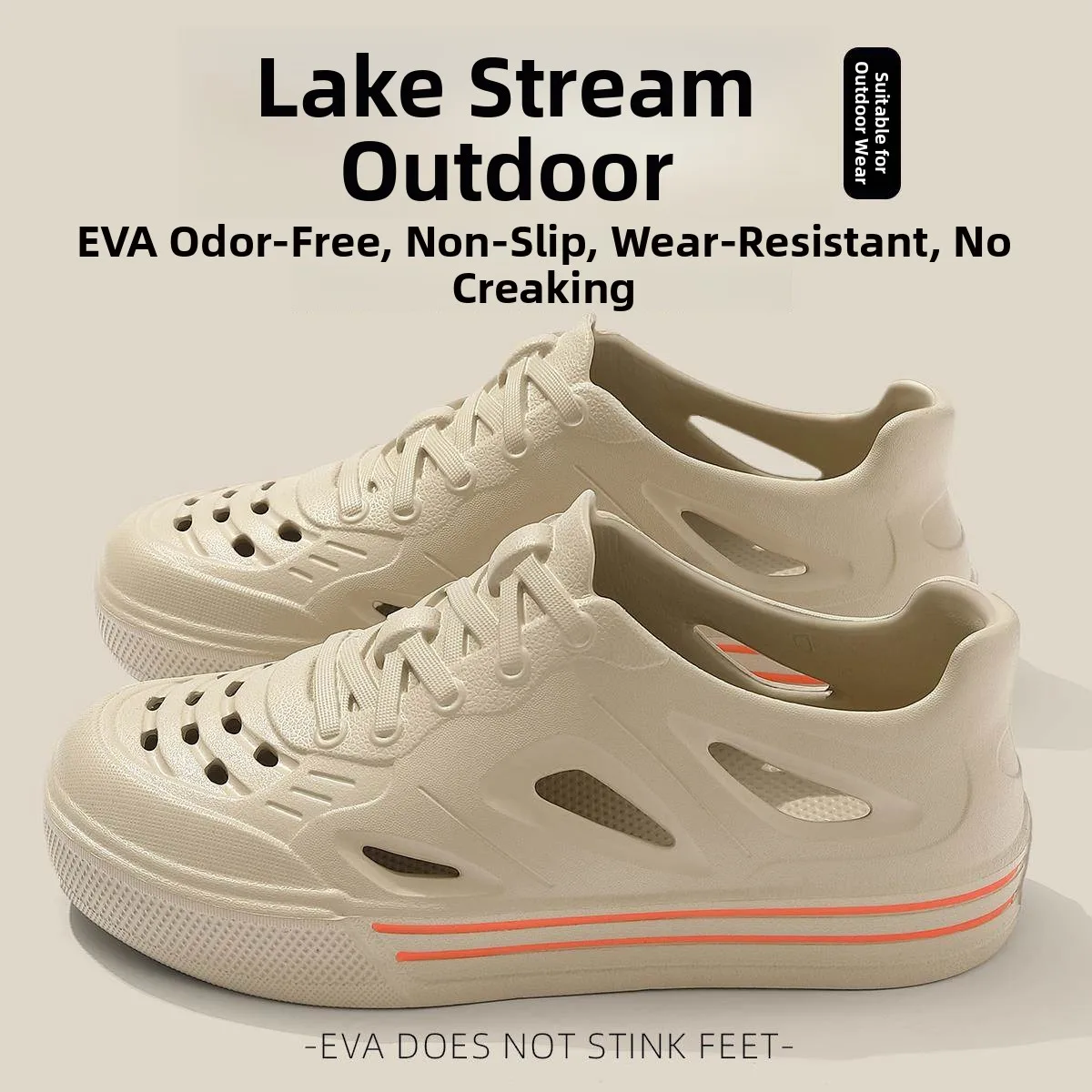 Men's Summer Outdoor Slip-On Shoes Anti-Slip Deodorant Breathable Sandals Driving Sports Beach Slippers Comfortable Casual Clogs
