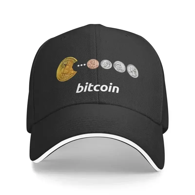 Classic Bitcoin Snacks Baseball Cap Women Men Custom Adjustable Unisex BTC Crypto Coins Dad Hat Outdoor