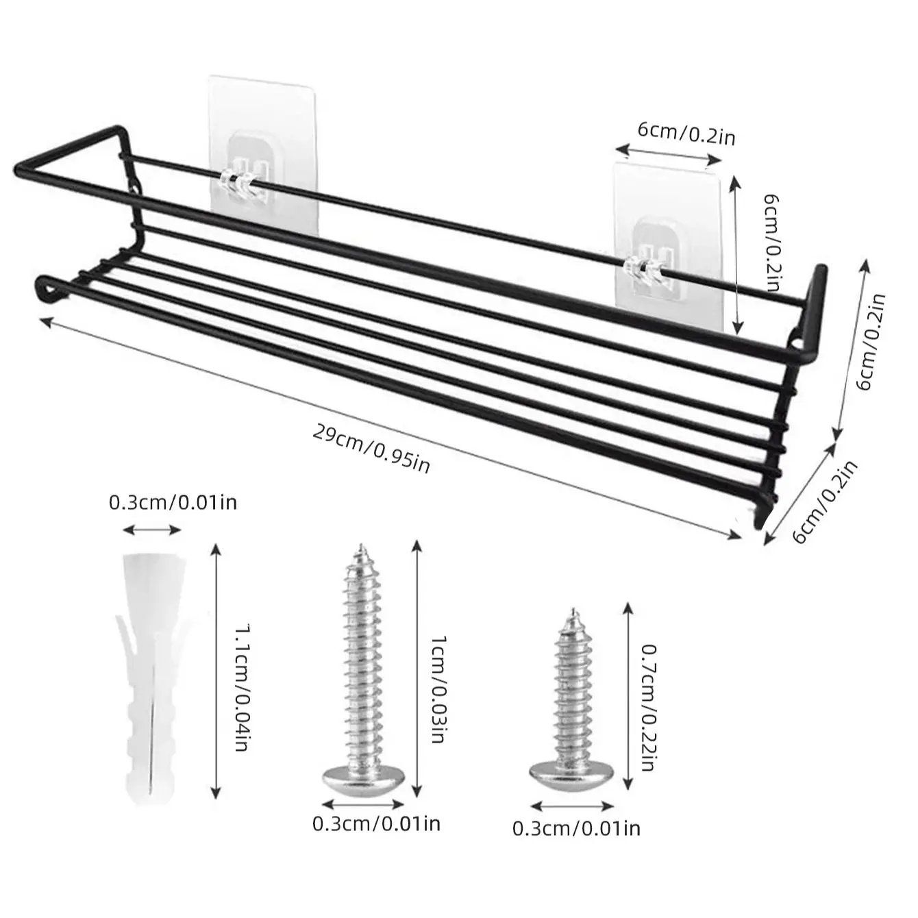 Kitchen Organizer Metal Hanging Spice Racks For Home Restaurant Wall-Mounted Seasoning Shelf Spice Jar Storage Rack Single Layer