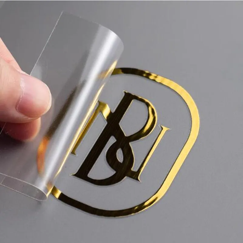 UV Print Custom Sticker and Customized Logos 3D Hollow Self Adhesive Gold Sliver Transfer Metal Personalize Stickers Your Brand