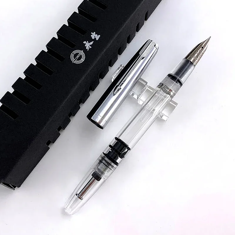 

Сапфировые синие ручки WingSung 601A с перьевыми чернилами, прозрачная смола, роскошный подарок для письма, офисные канцелярские принадлежности