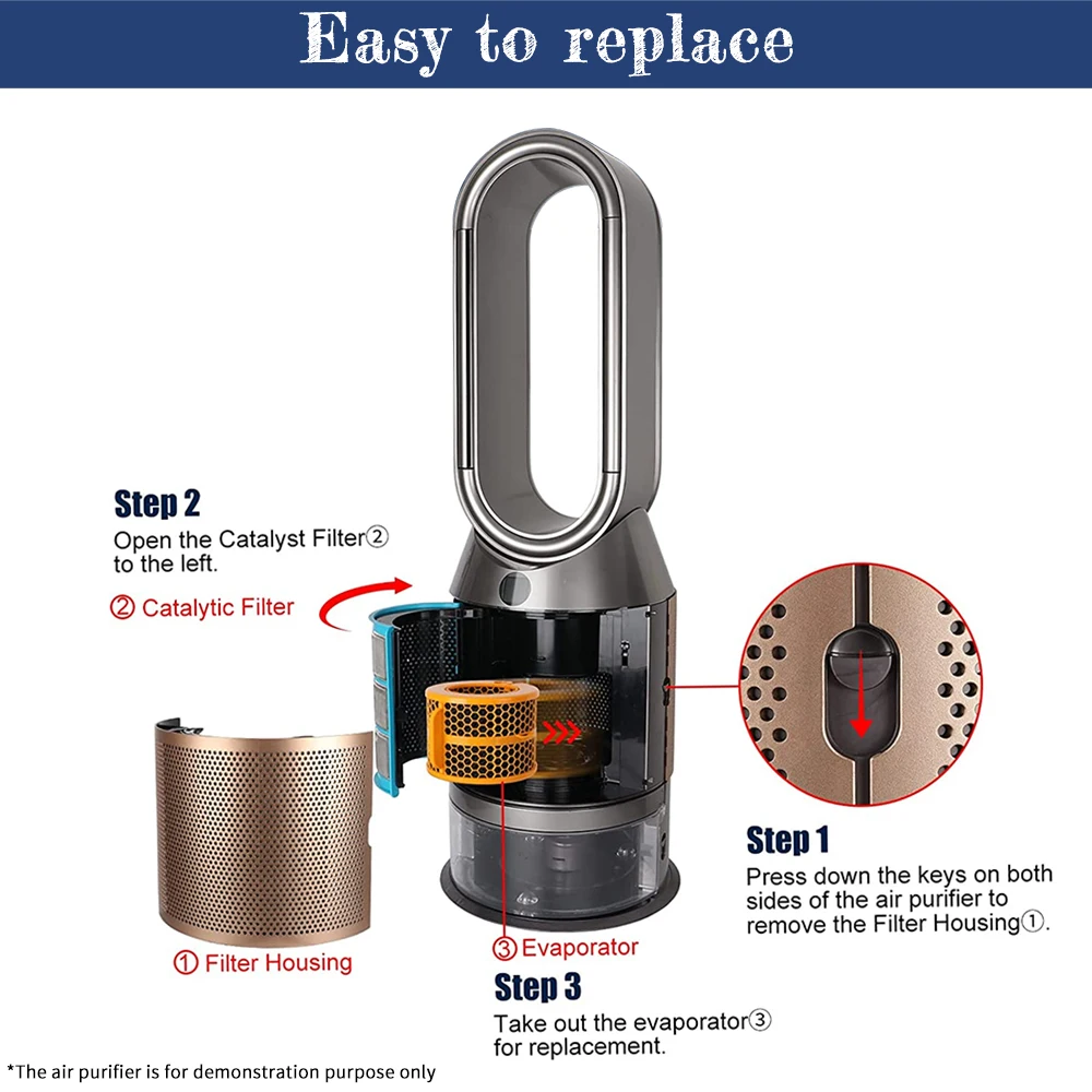 Фильтр очистителя воздуха для Dyson, увлажнитель из углеродного волокна, испаритель, замена PH01, PH02, PH03, PH04, очиститель воздуха, увлажнители