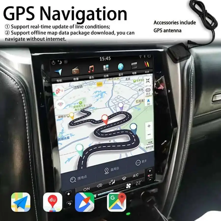 New 12.1inch Android 15 Stereo Multimedia Screen For TOYOTA Fortuner HILUX Revo 2016-2022 Bluetooth Radio GPS Carplay Car Video
