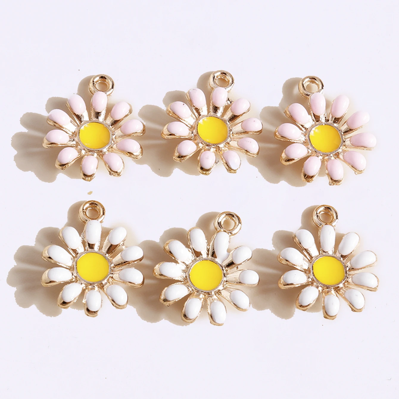 

Duarte 20Pcs/Lot Cute Enamel Flower Charms Pendants for Jewelry Making Drop Earrings Necklaces Bracelets DIY Crafts Accessories