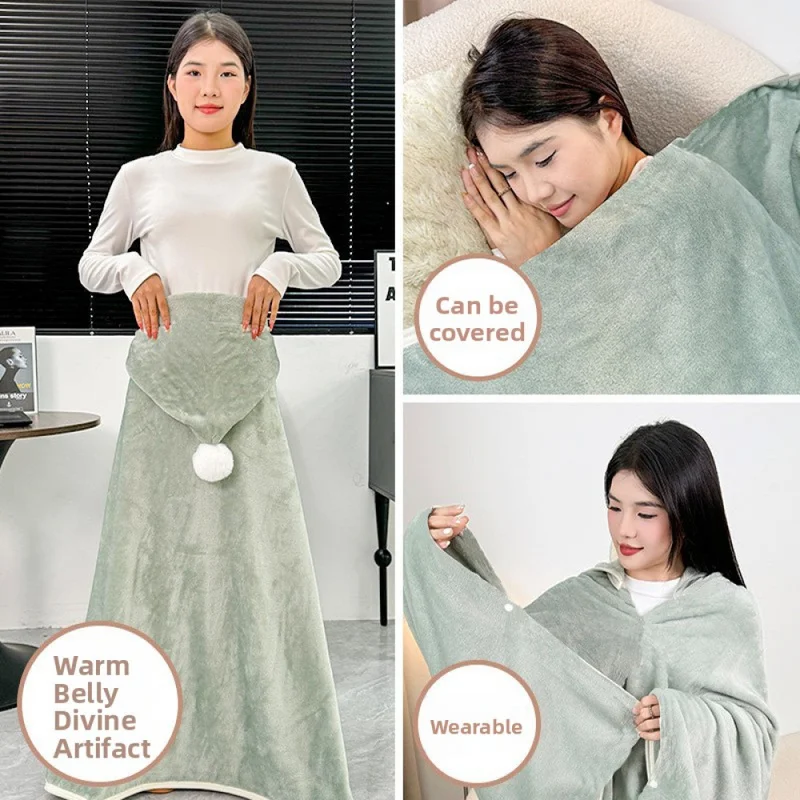 Shawl With Hood, Blanket, Air-Conditioned Blanket, Keeps You Warm And Cozy, Perfect For NappingFleeceBlanket