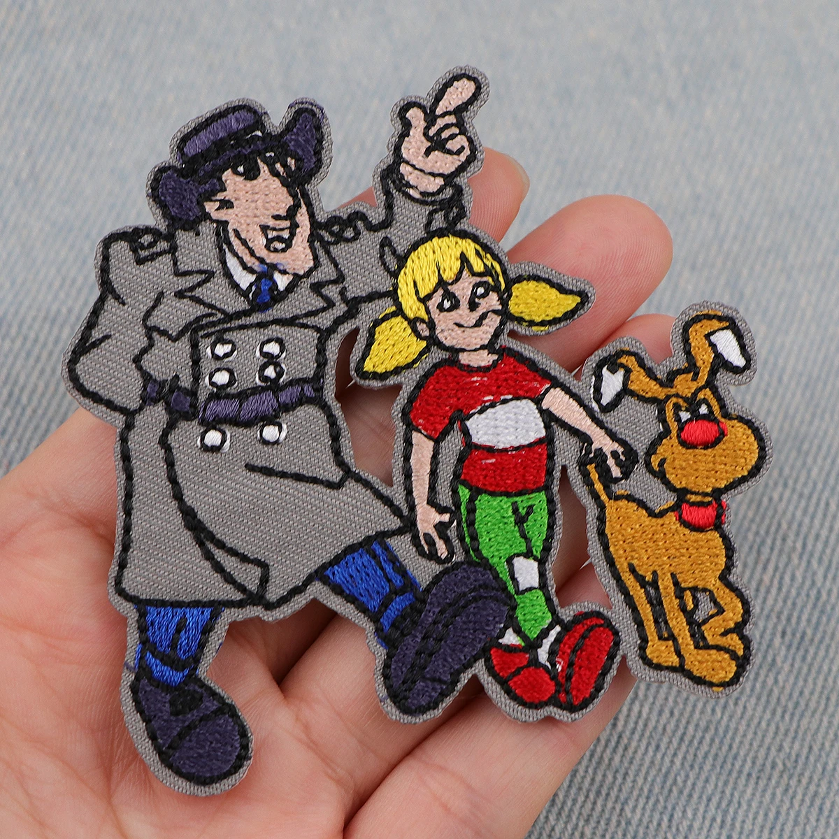 

90s Cartoon Embroidery Patch Police Officer Iron On Patches For Clothing Thermoadhesive Patches On Clothes DIY Sew Badges
