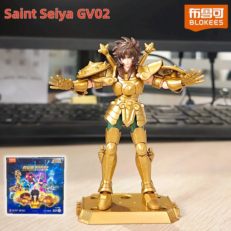 

Blokees Saint Seiya Galaxy Version V2 Blind Box Camus Hyoga Dohko Milo Shiryu Nachi Movable Blocks Figure Collectible Model Gift