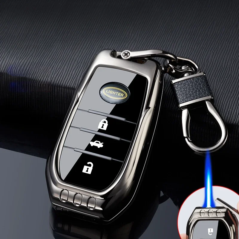 

New Creative Car Keychain Pendant Butane Gass Windproof Lighter, Personalized Fashion Cool Torch Lighter Special Gift for Men