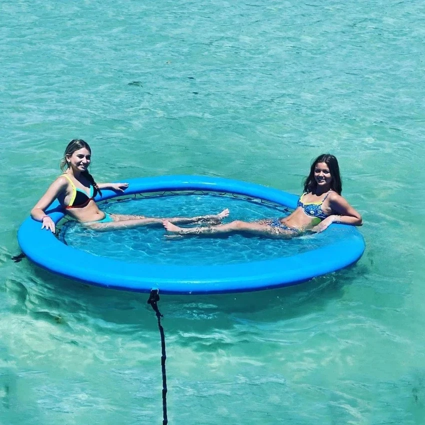 Hammock Inflatable Pool Float With Air Pump Premium Swimming Pool Lounger Multi-Purpose Pool Hammock