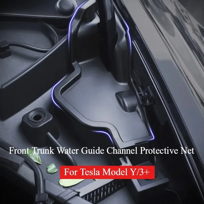 Debris Filter for Tesla Model Y/3+ Front Trunk Water Guide Channel Protective Net Cover Debris Leak Filter Groove Accessories