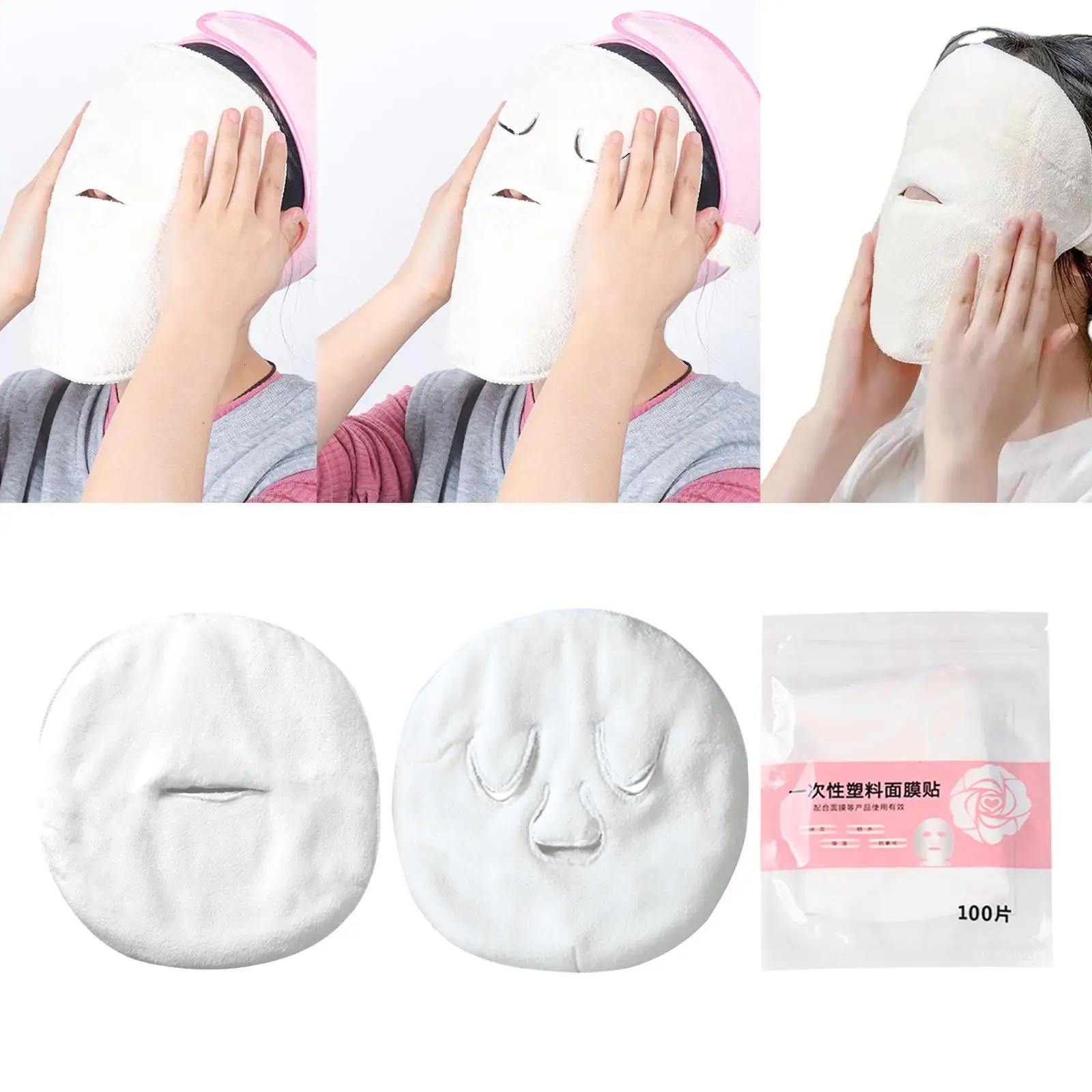 Face Towel Mask Moisturizing Face Cover Full Facial Mask for Sleeping Women