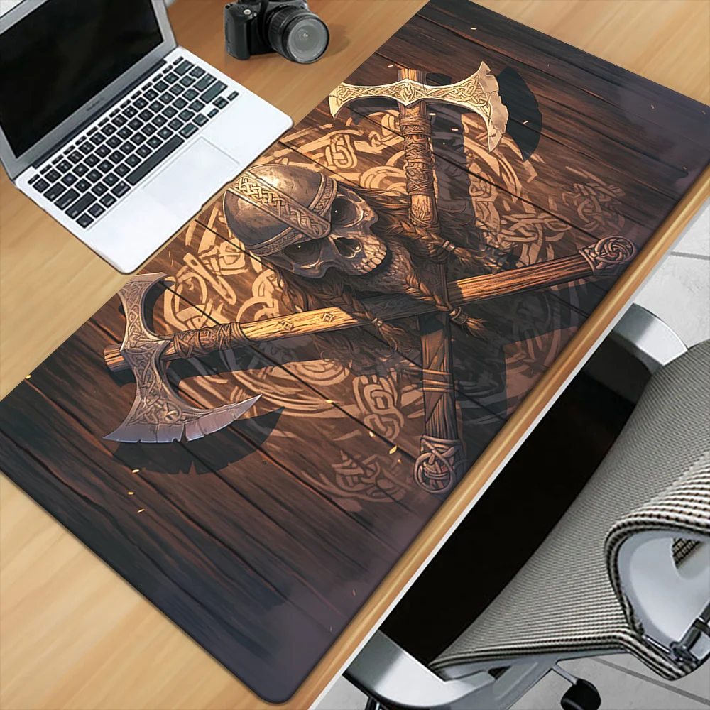 

Ancient skull mouse pad with waterproof and anti-slip rubber is a durable keyboard accessory suitable for gamers and office use