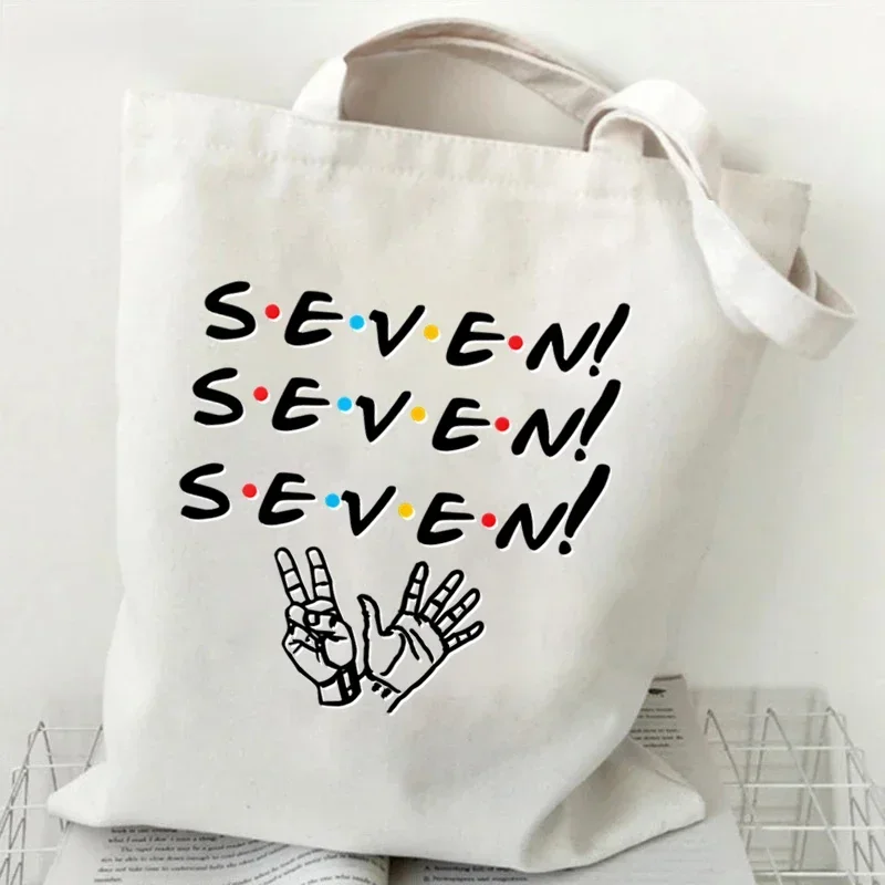 Canvas Tote Bag Student Friends TV Show Letter Printing Shopping Bag Women Graphic Casual Handbag Side Bag Ladies Shoulder Bag #3
