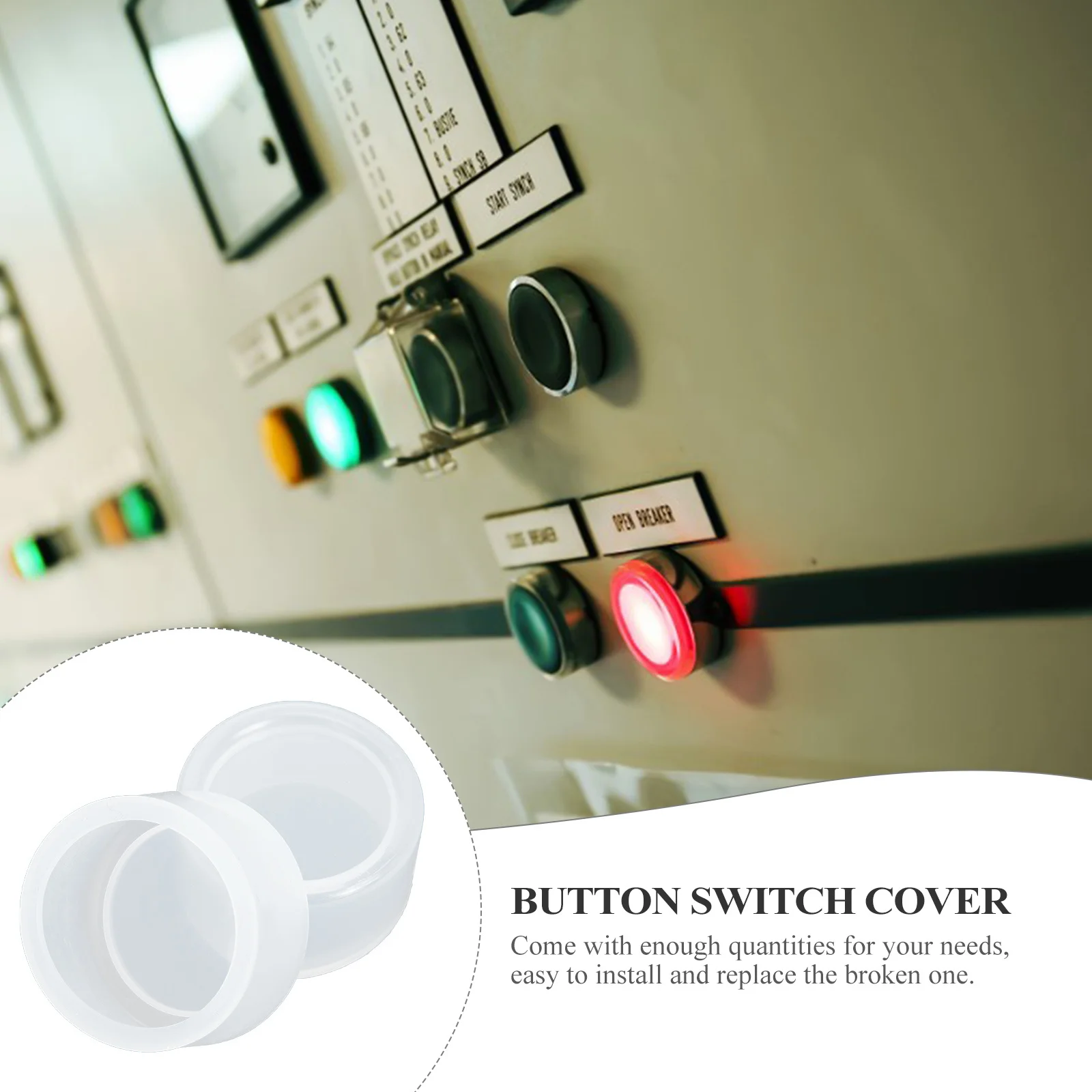 

20Pcs Button Protective Cover Universal Fit Push Button Protector Cover for Alarm Switches Outdoor Indoor Use Scratch Resistant