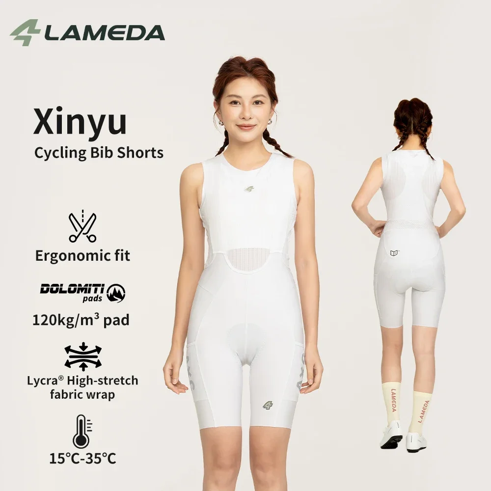 LAMEDA - Women's cycling shorts, new style, summer, Dolomiti series, with UPF50+ UV protection, with pockets, professional model