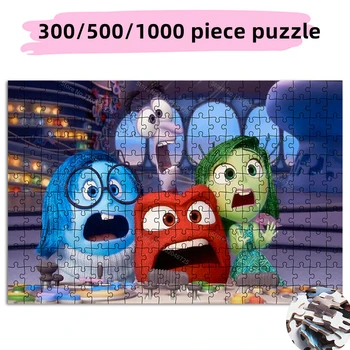 300 500 1000 pieces Disney Inside Out cartoon creative puzzles educational toys children adult collection hobby birthday gifts