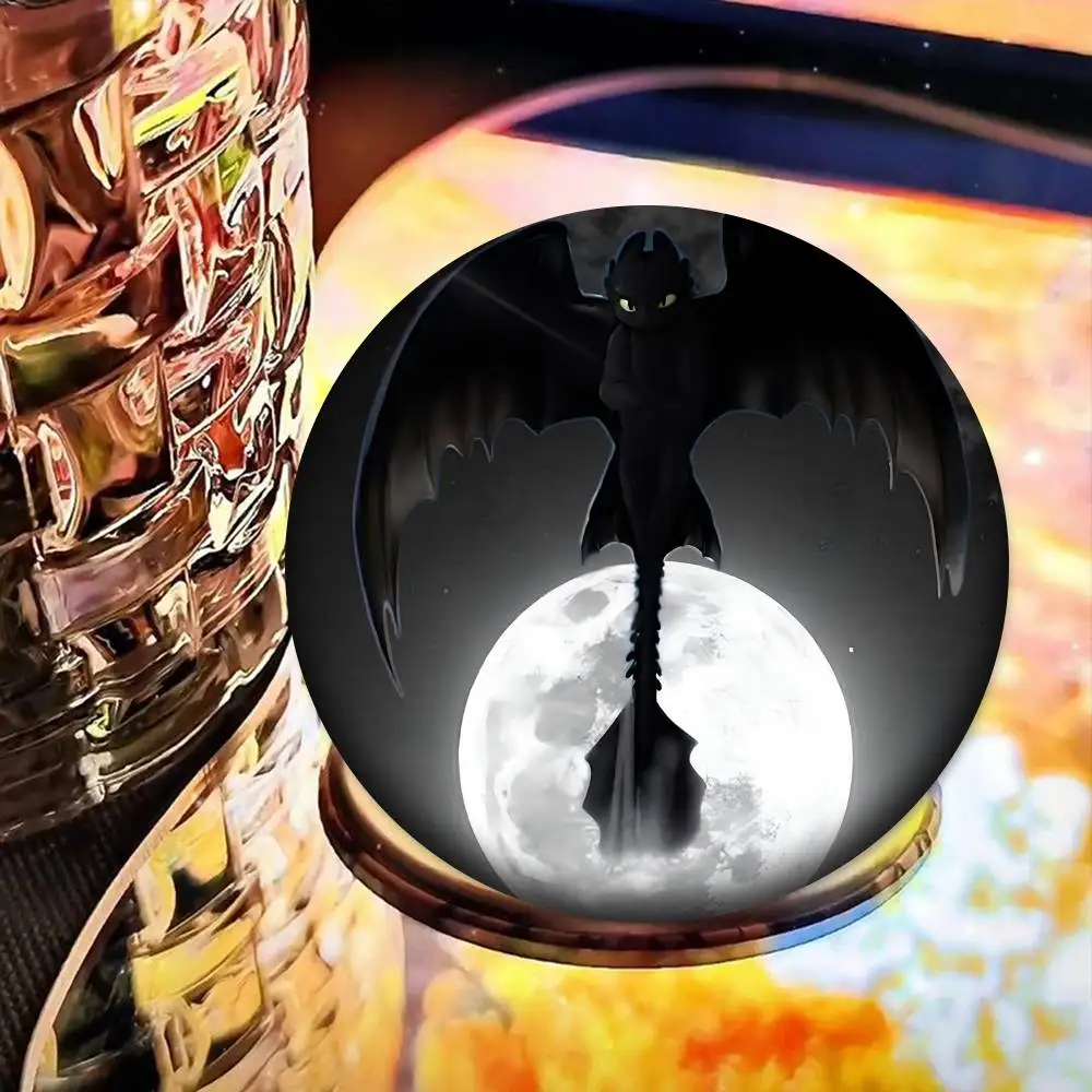 فيلم ساخن أنيمي كيفية التدريب الخاص بك D-Dragon مانغا شارات مستديرة الكرتون بروش الملابس ظهره اكسسوارات Lapelnd Laserh