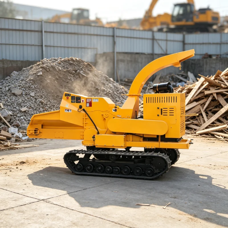 High Capacity Diesel Wood Crusher 15 Tonn Wood Crusher Machine Sawdust Powder High Quality Branch Crusher