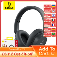 Baseus Bowie D05 Bluetooth Headphones 3D Spatial Audio Over Ear Headsets 40mm Driver Foldable Wireless Headphone 70H Playtime