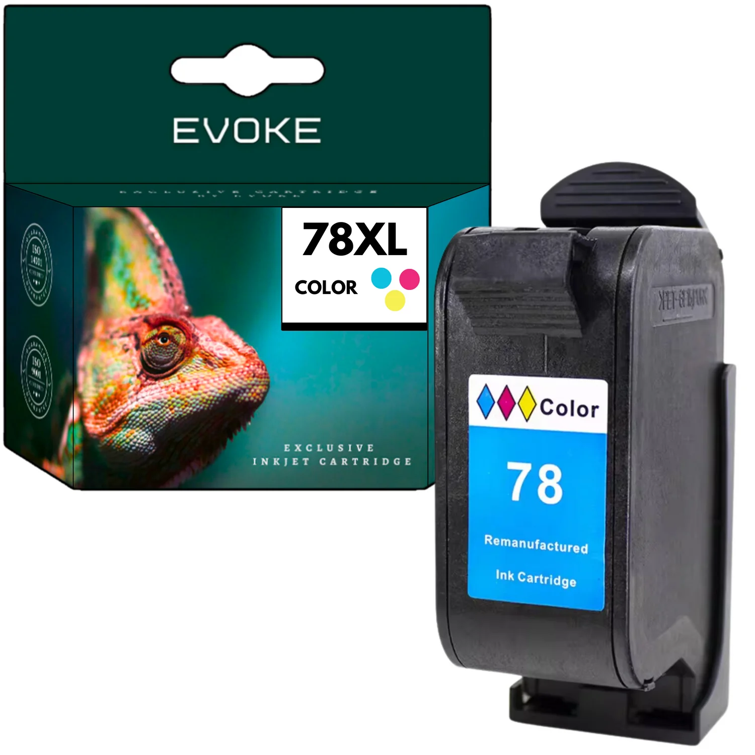 Evoke Compatibele Inkt voor Hp 78 C6578A Tri-Color Cmy 36 ml 840 Pagina's Deskjet 920C/930C/940/950C/960C/970C/980C/1280