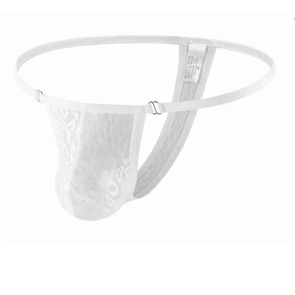 

Men Sexy Bikini Briefs Thongs Lace Underwear Pouch Panties Sheer Low Waist G-String Low Waist Panties Sissy Sheer Erotic Lingeri
