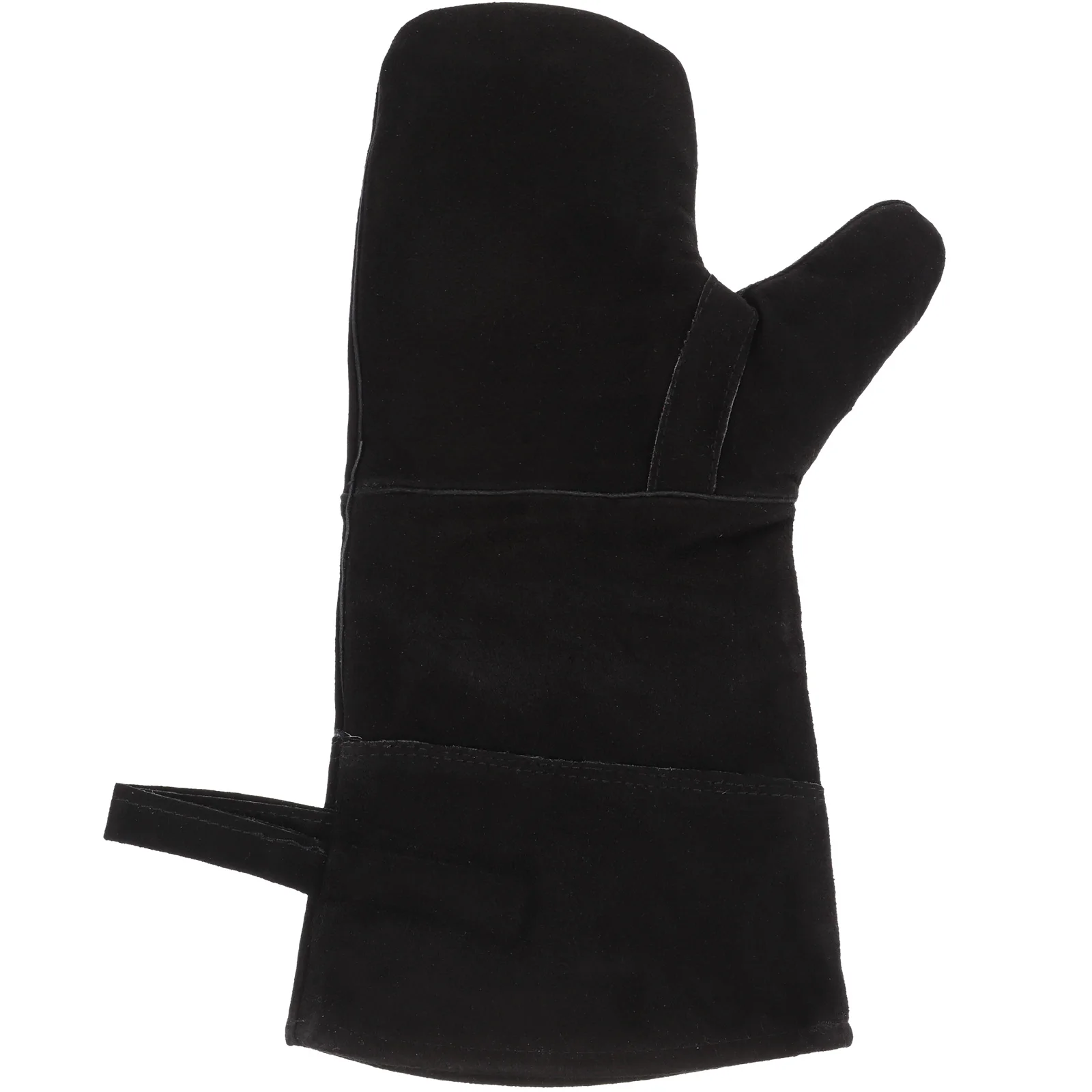 

Insulated BBQ Gloves Fire Resistant Welding Mitts Black Oven Fireplace Grill Baking Cowhide Heat Protection Anti Cut