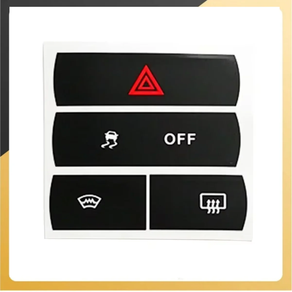 Hazard Button Defroster Sticker Decal For Ford S-Max Dual Flash Button Repair Switch Button Sticker Automobiles Part