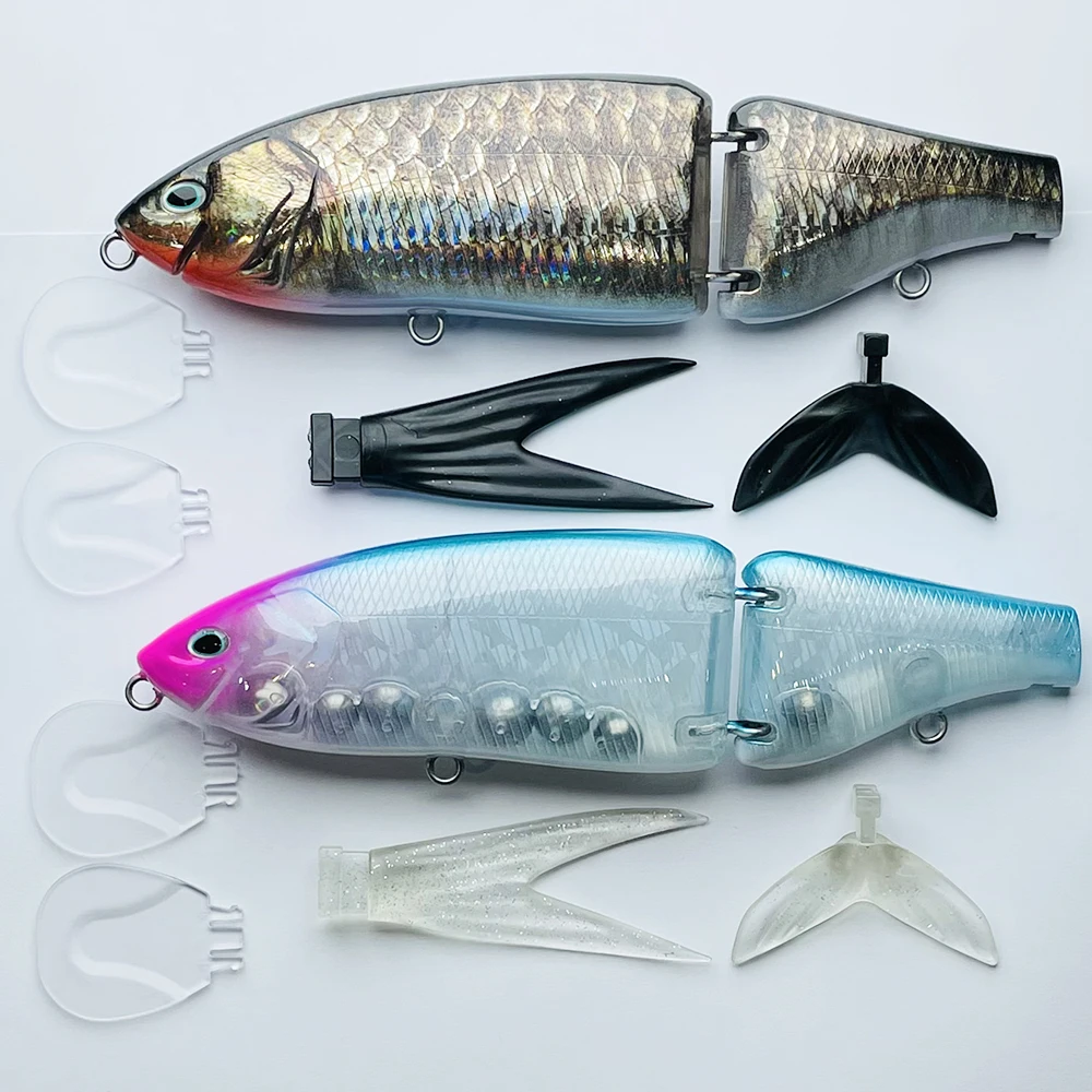 CF cazibesi aydınlık eklemli yem yüzen 220mm 115g Shad planör Swimbait balıkçılık Lures sert vücut bas Pike boyama kusur satılık