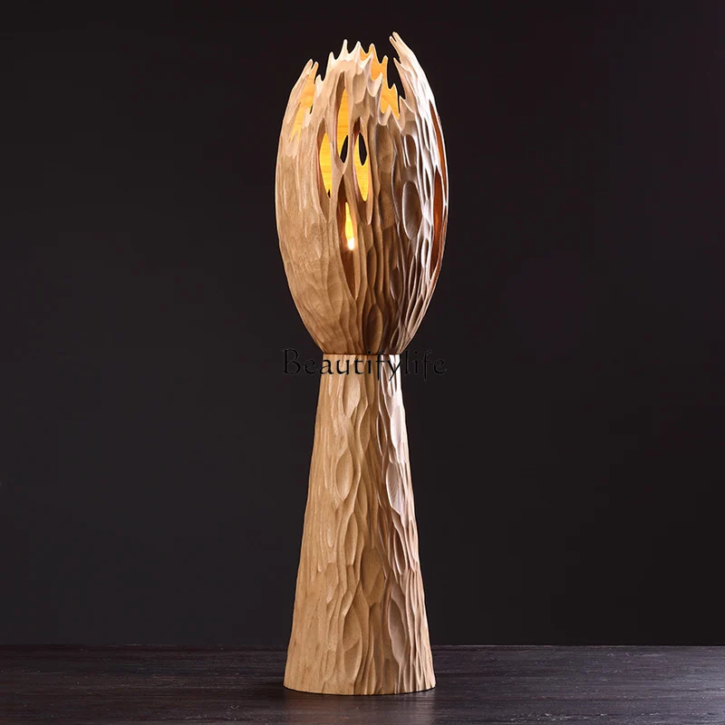 

South East Asia Hotel Club Wood Decorative Ornament Living Room Entrance Wood carving Art atmosphere