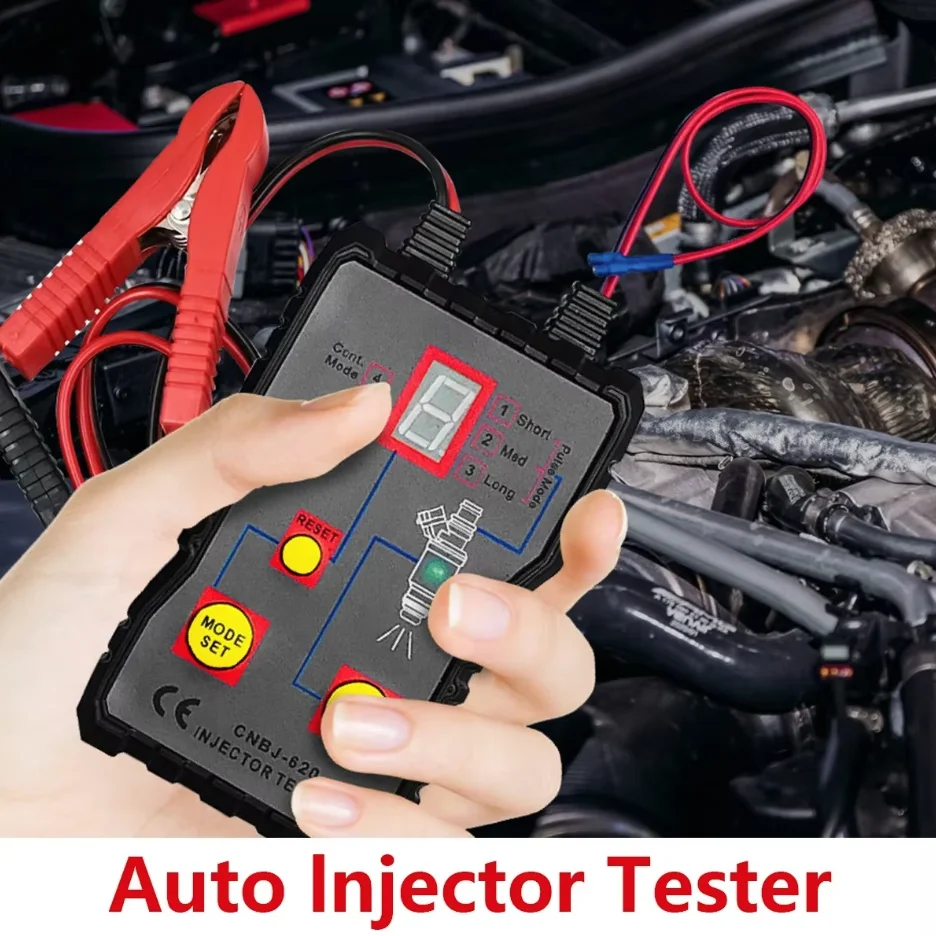 HTMCK Portable Fuel Injector Tester & Flush Cleaner Newest 4 Pulse Mode Fuel System Cleaning Scan Tool Kit Auto Repair Accessori