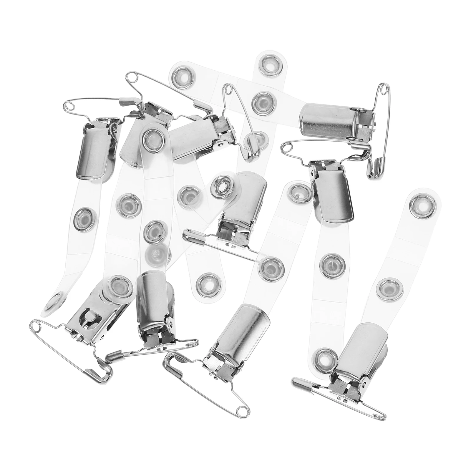 

10Pcs Metal Badge Clips Id Card Holders Badge Clips for Work Name Tag Cards Office Working Card Clip