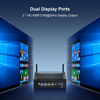 Industrial PC 8 USB Dual Display LAN COM Fanless Mini Computer Intel Core i5-4278U i7-4578U HYSTOU 4K Output