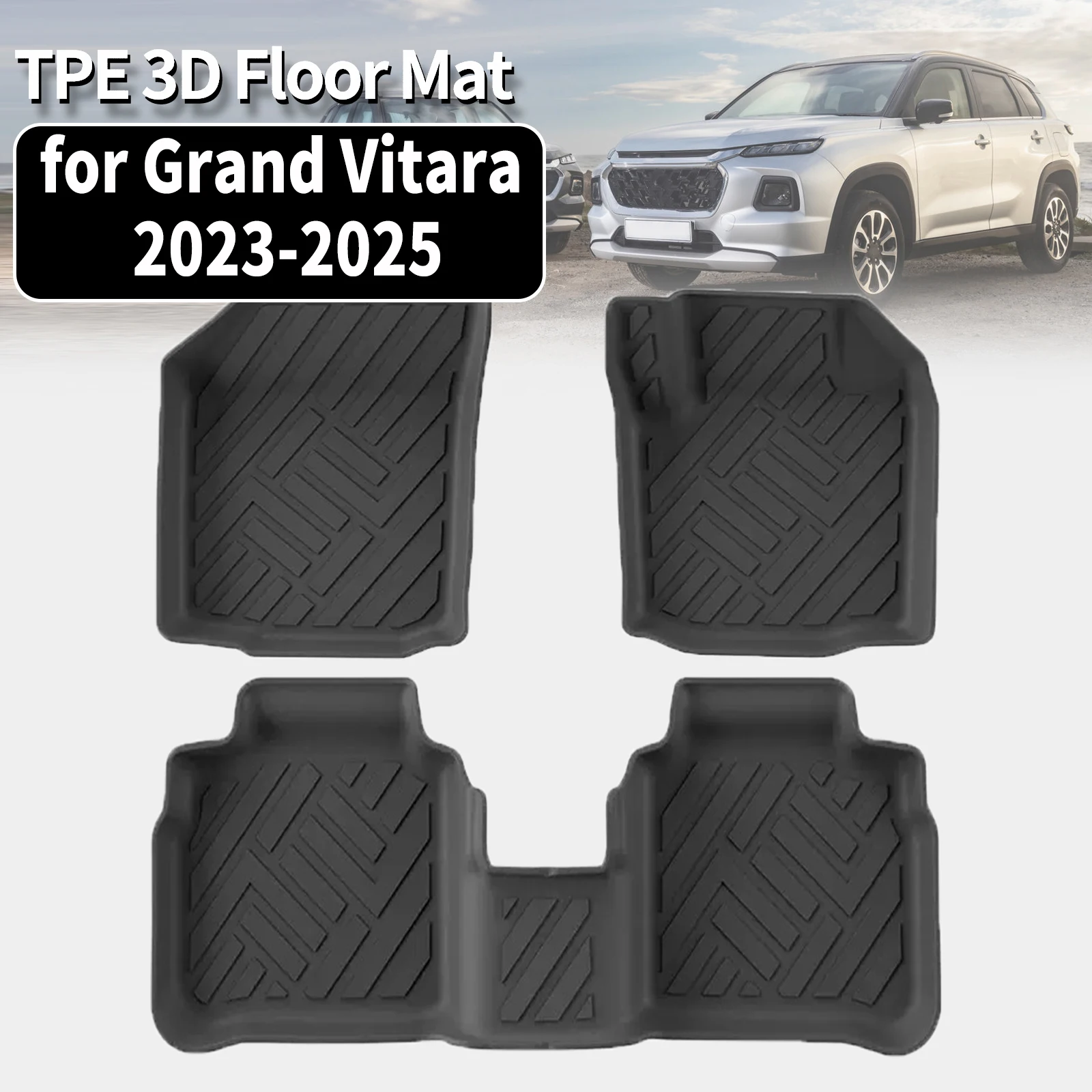 

for Suzuki Grand Vitara 2025-2023 Waterproof Non-Slip Easy Clean TPE Floor & Trunk Mats Not Fit For Left Hand Drive