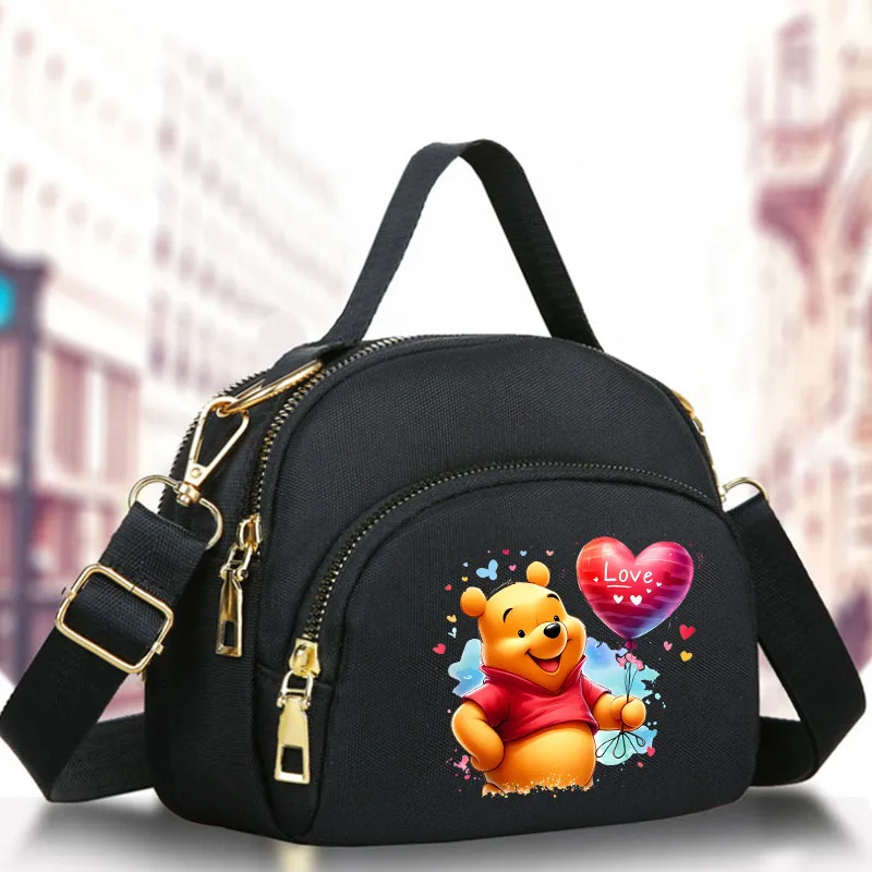 

Winnie The Pooh Women's Oxford Bags Shoulder Bag Crossbody Shoulder Cute Handbag for Female Causal Underarm Bag Cell Phone Purse