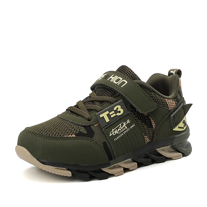 New Original Children Shoes Boys Sneakers Camouflage Green Luxury Designer Casual Sneakers Outdoor Sports Tennis Shoes for Boy