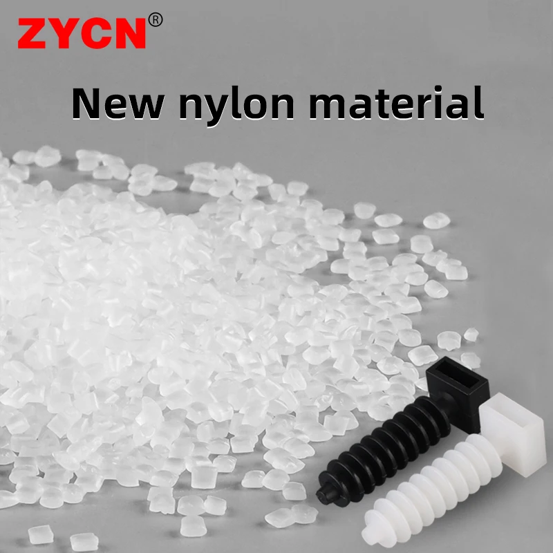 100 Stück Nylon-Kabelhalter, Kabelbinderhalterung, Push-in-Niettyp, Einsetzen von festen Sitzschläuchen, Bohrlochmontage, Isolierung, flammhemmend – Detail 1