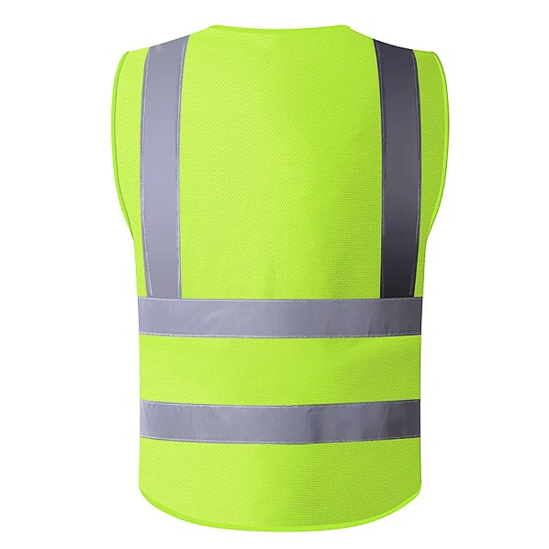 SFvest Safety Vest Print Logo Reflective Yellow Vest With Pocket Construction Work Wear Security Jacket Hi Vis Clothing