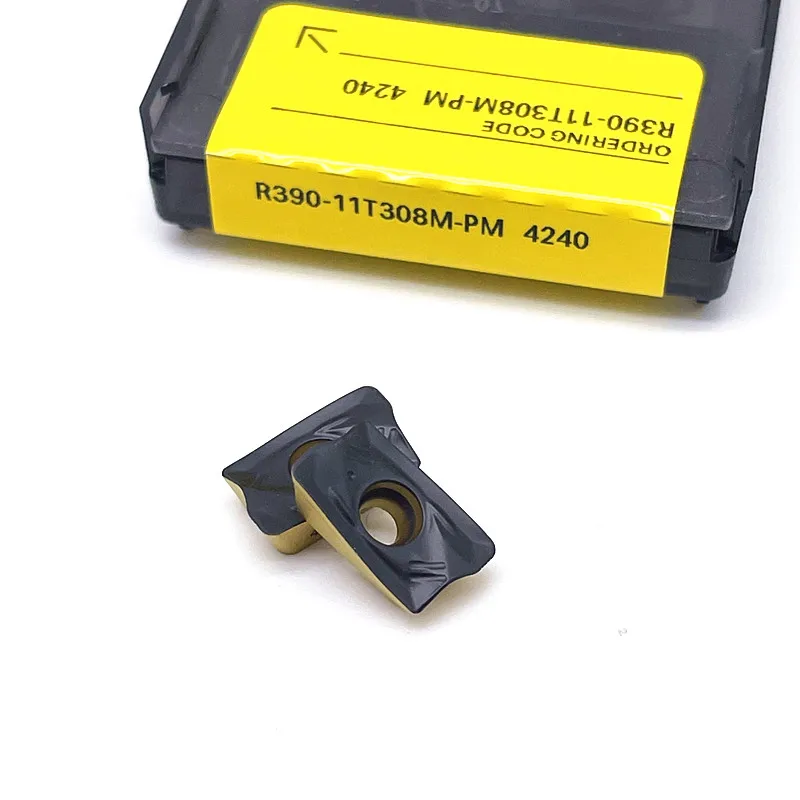 Imagem -06 - Inserções de Carboneto para Indexável Face Milling Torneamento Ferramentas Fresadora Cnc Cortador R390 11t308 pm 1025 1130 1030 1040 4240