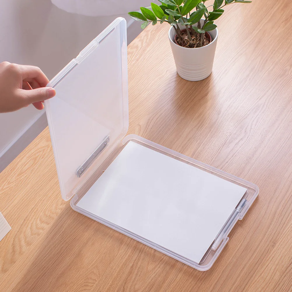 

Plastic A4 Clipboard File Clip Hardboard Paper Holder Memo Folders Board Pencil Transparent Lightweight Large Capacity