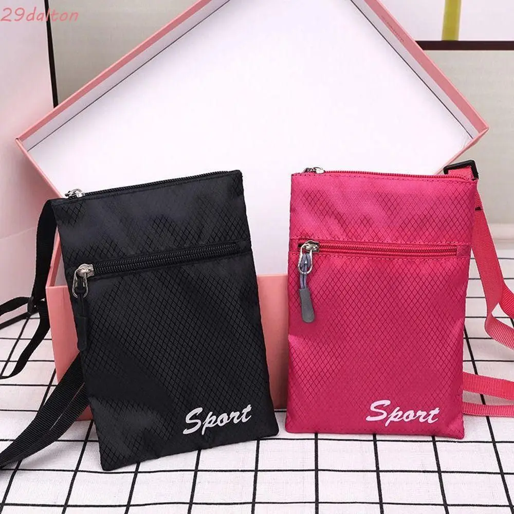 Soild Color Phone Bag New Square Simple Shoulder Bag Letter Storage Bag Outdoor