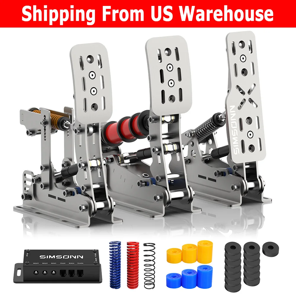 

SIMSONN Plus X Sim Racing Simulator Pedal PC Simracing Pedals Support VAM VAM RPO Vibration Motor Driving Game Accessories