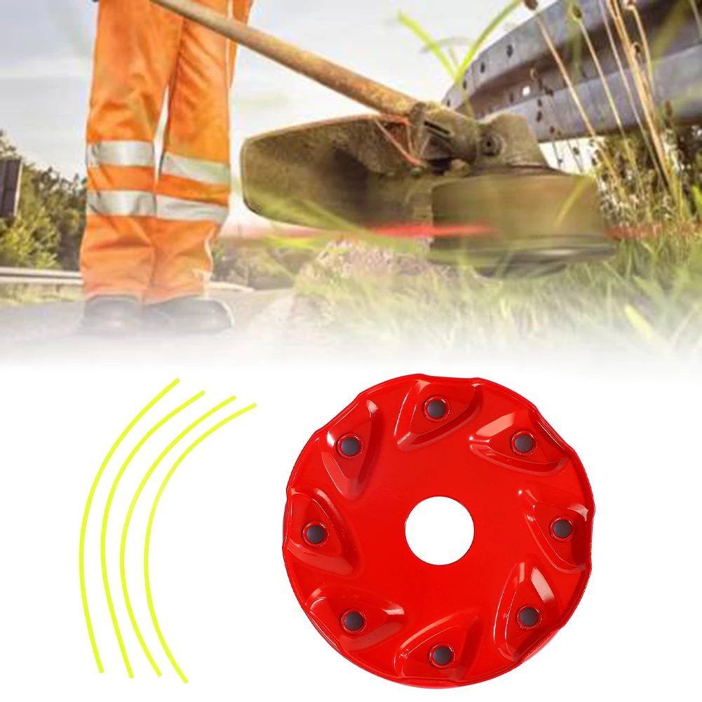 Lawn Mower Dish With Spool Lines Kit 11 Cm Iron Multifunctional Trimmer Weeding Tray Cutting Head Weeds Garden Power Tools