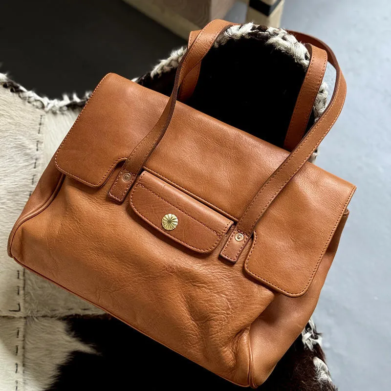 Weekend daily shopping genuine leather women's shoulder bag outdoor travel real cowhide female large-capacity shoulder bag